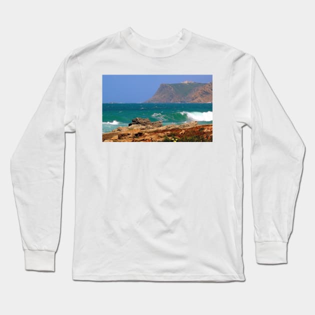 I wish you were here.... Guincho. Cabo da Roca. Atlantic Ocean, Portugal Long Sleeve T-Shirt by terezadelpilar